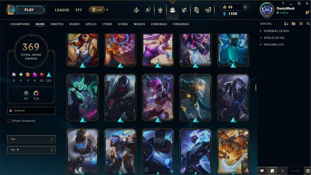 Penjualan akun permainan League of Legends